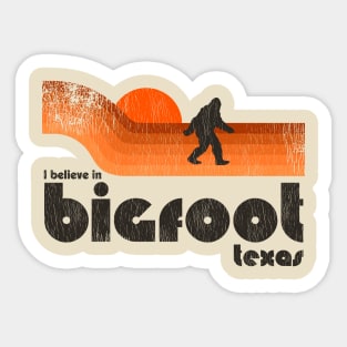 I Believe In Bigfoot Texas Sticker